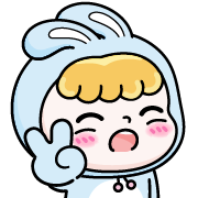 Rosie the hopping bunny อิโมจิดุ๊กดิ๊ก 3