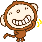 อิโมจิไลน์ yuko's monkey (greeting) Emoji 6