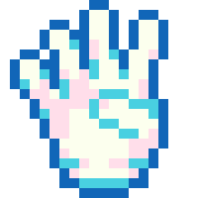 อิโมจิไลน์ pixel hand sign