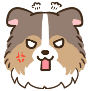 อิโมจิไลน์ Cute word Shetland Sheepdog Emoji