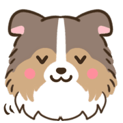 อิโมจิไลน์ Cute word Shetland Sheepdog Emoji