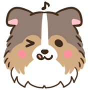 อิโมจิไลน์ Cute word Shetland Sheepdog Emoji