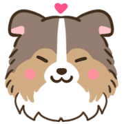 อิโมจิไลน์ Cute word Shetland Sheepdog Emoji