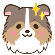 อิโมจิไลน์ Cute word Shetland Sheepdog Emoji