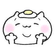 อิโมจิไลน์ Fried egg cat Emoji 02