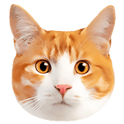 อิโมจิไลน์ Orange tabby cats Face Emoji