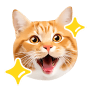 อิโมจิไลน์ Orange tabby cats Face Emoji