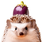 อิโมจิไลน์ foodie Hedgehog Emoji