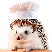 อิโมจิไลน์ foodie Hedgehog Emoji