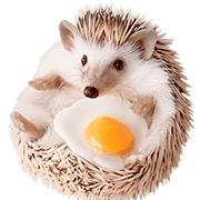 อิโมจิไลน์ foodie Hedgehog Emoji