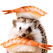 อิโมจิไลน์ foodie Hedgehog Emoji