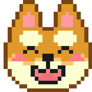 อิโมจิไลน์ kawaii shibainu pixel art emoji