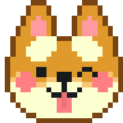 อิโมจิไลน์ kawaii shibainu pixel art emoji