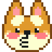 อิโมจิไลน์ kawaii shibainu pixel art emoji