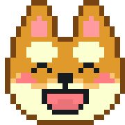 อิโมจิไลน์ kawaii shibainu pixel art emoji