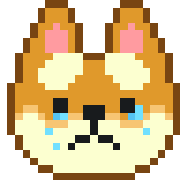 อิโมจิไลน์ kawaii shibainu pixel art emoji