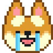 อิโมจิไลน์ kawaii shibainu pixel art emoji