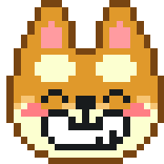 อิโมจิไลน์ kawaii shibainu pixel art emoji