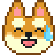 อิโมจิไลน์ kawaii shibainu pixel art emoji