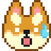 อิโมจิไลน์ kawaii shibainu pixel art emoji