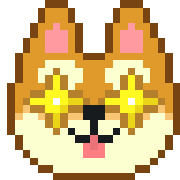 อิโมจิไลน์ kawaii shibainu pixel art emoji