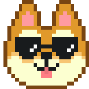 อิโมจิไลน์ kawaii shibainu pixel art emoji