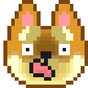 อิโมจิไลน์ kawaii shibainu pixel art emoji