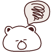 อิโมจิไลน์ Korean style emotional emoji (bear #3)