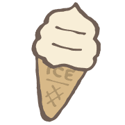 อิโมจิไลน์ yuru soft serve ice cream kabiemoji