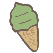 อิโมจิไลน์ yuru soft serve ice cream kabiemoji