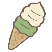 อิโมจิไลน์ yuru soft serve ice cream kabiemoji