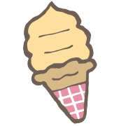 อิโมจิไลน์ yuru soft serve ice cream kabiemoji