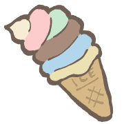 อิโมจิไลน์ yuru soft serve ice cream kabiemoji