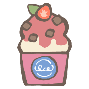 อิโมจิไลน์ yuru soft serve ice cream kabiemoji