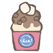 อิโมจิไลน์ yuru soft serve ice cream kabiemoji