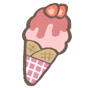 อิโมจิไลน์ yuru soft serve ice cream kabiemoji