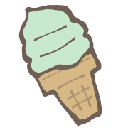 อิโมจิไลน์ yuru soft serve ice cream kabiemoji