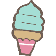 อิโมจิไลน์ yuru soft serve ice cream kabiemoji