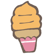 อิโมจิไลน์ yuru soft serve ice cream kabiemoji