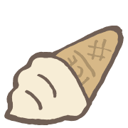 อิโมจิไลน์ yuru soft serve ice cream kabiemoji