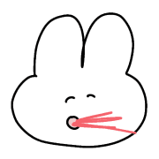 อิโมจิไลน์ white rabbit cute emojis