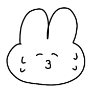 อิโมจิไลน์ white rabbit cute emojis