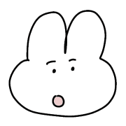 อิโมจิไลน์ white rabbit cute emojis