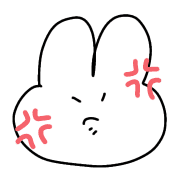 อิโมจิไลน์ white rabbit cute emojis