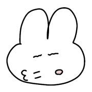 อิโมจิไลน์ white rabbit cute emojis