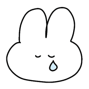 อิโมจิไลน์ white rabbit cute emojis