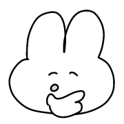 อิโมจิไลน์ white rabbit cute emojis