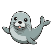 อิโมจิไลน์ Small sticker of a seal