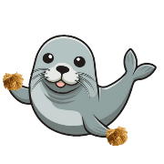 อิโมจิไลน์ Small sticker of a seal