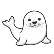 อิโมจิไลน์ Small sticker of a seal